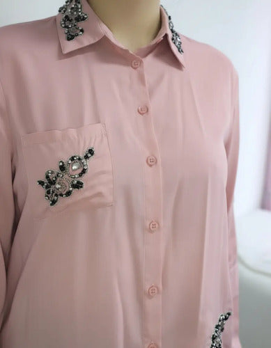 Camisa Importada Canutillos Rosa Liso M