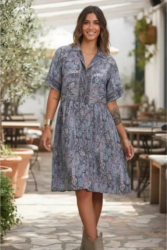Vestido Midi De Seda Hindú Mod. 89