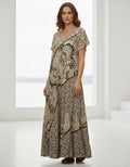 Vestido Largo Seda Boho Importado India Tipo Holi Rapsodia