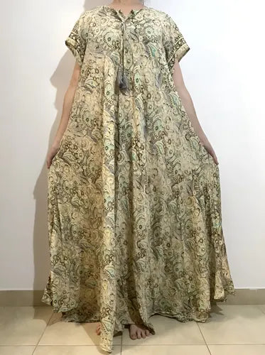 Vestido India Importado Seda Hindú Talle Grande Xxxl Fiesta
