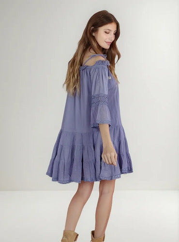 Vestido  Bordado Importado Tipo Vars Hippie Chic