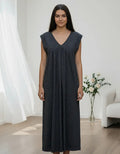 Vestido De Jersey Largo Escote En V