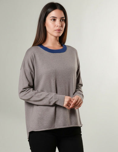 Sweater Tejido Básico Importado Tipo Buzo
