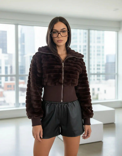 Campera De Piel Sintética Corta