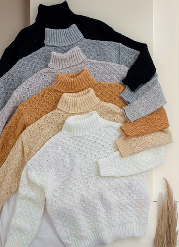 Sweater Tejido Polera Amplio Oversize