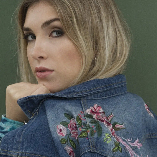 Campera De Jean Bordada