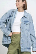 Campera De Jean Amplia Oversize