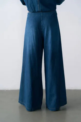 Pantalón Palazzo Jean Extra Wide Denim