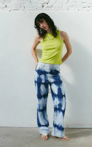 Pantalón Jean Denim Batik Celeste Liso 36