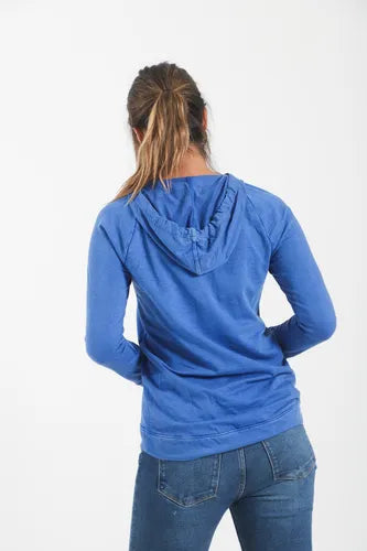 Buzo Básico Liviano Oversize Único Azul Lisa
