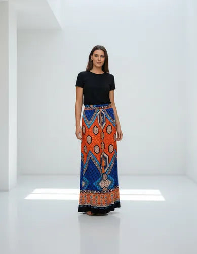 Pollera Larga Maxi Estampada