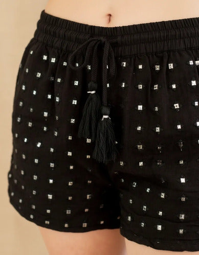 Short Espejitos Importado Estilo Boho Hippie Chic