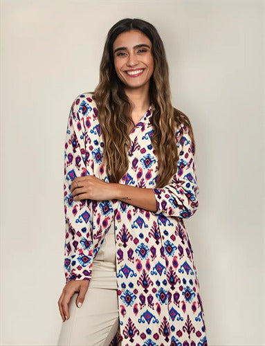 Vestido Camisero Importado Estampado