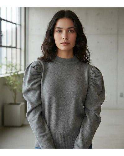 Sweater Tejido Mangas Princesa