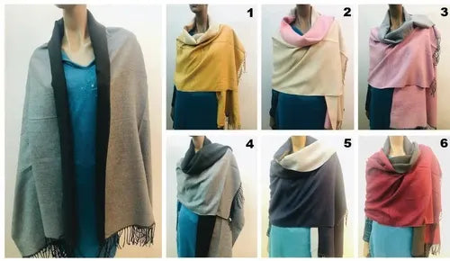 Pashmina Chalina Ruana Grande Importada Doble Faz