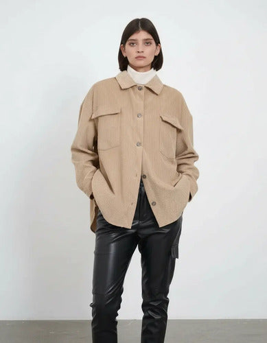 Campera Camisaco De Corderoy Modelo Grande