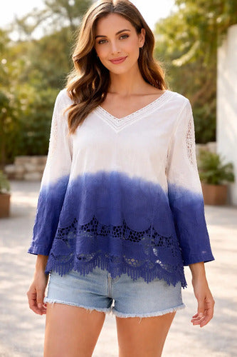 Camisa Blusa Importada Estilo Boho Batik