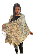 Pashmina Chalina Ruana Lanilla Rombos Importada