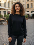Sweater Tejido Básico Negro Modelo Amplio Negro Liso Único