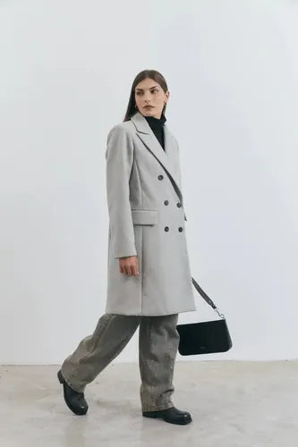 Tapado De Paño Gris Oscuro 42 Lisa