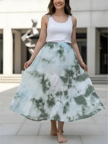 Pollera Larga Paisana Batik Modelo Amplio