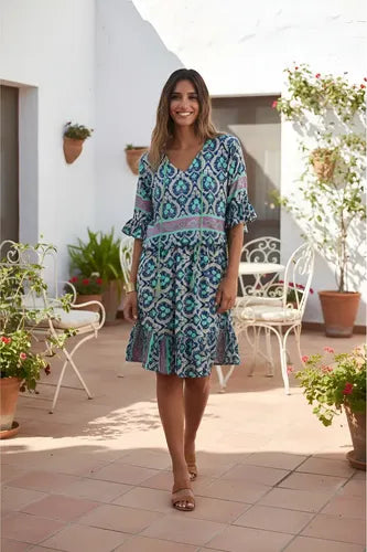 Vestido De Seda Hindú Mod. 5