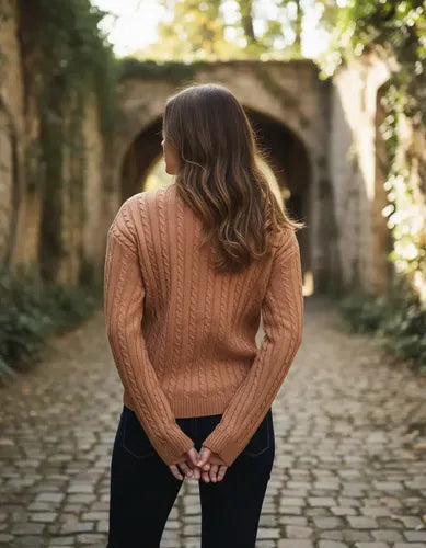 Sweater Pullover Trenzado Básico