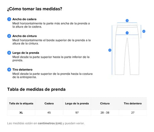 Pantalón Jean Oxford Denim Celeste Liso Xl