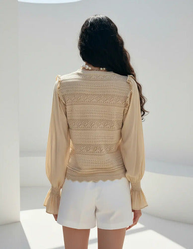 Sweater Tejido Importado Cod. 38 Beige Único