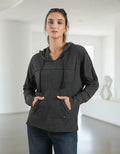 Buzo Liviano Modelo Grande Oversize Único Gris Oscuro Lisa