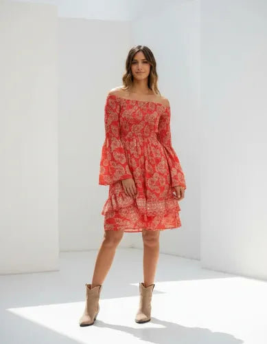 Vestido De Seda Hindú Corto Nido De Abeja Mod. 8