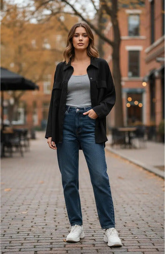 Saco Camisaco Twill Sastrero Talle Grande Oversize