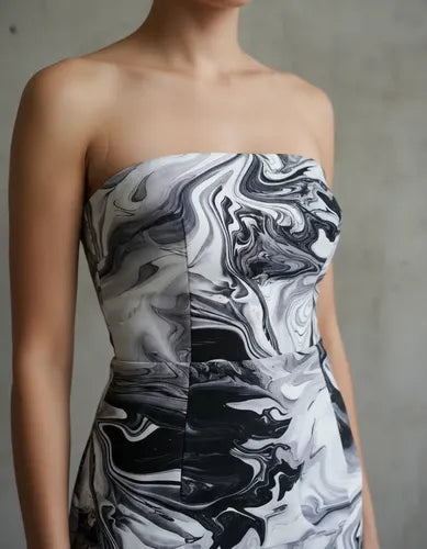 Vestido Strapless Fiesta Noche Venus Cupido Arte