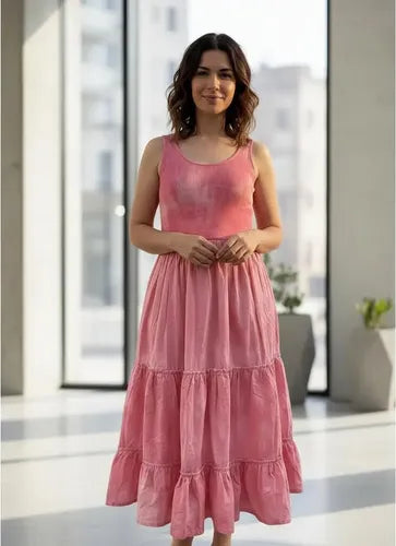 Solero Vestido Con Volados Batik