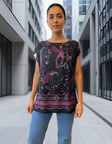 Remera Blusa Importada Estampada Manga Corta
