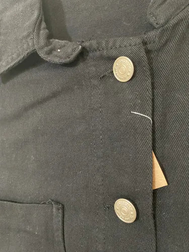 Campera De Gabardina Camisaco Modelo Grande Negro L Lisa