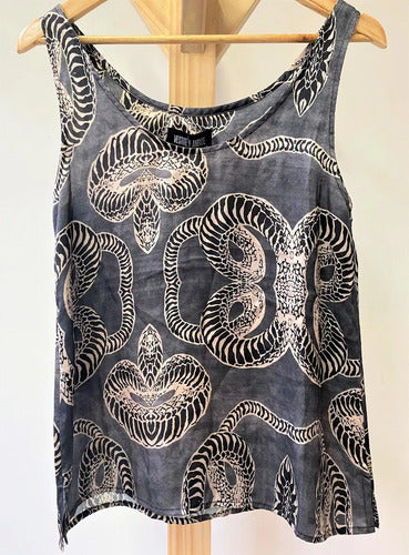 Blusa Musculosa De Diseño Estampada Fiesta Noche