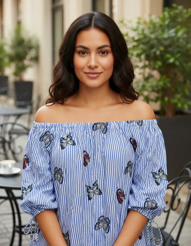 Camisa Blusa Paisana Importada Mariposas