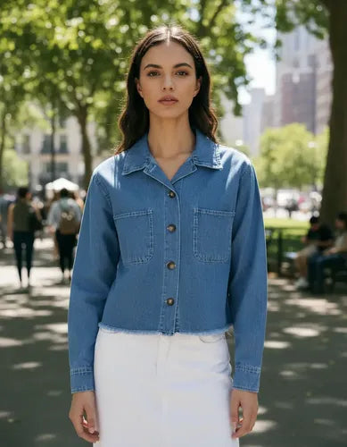 Camisa De Jean Corta Denim