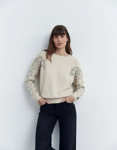 Sweater Importado Detalles Mangas Amplio Cod. 331 Hasta Xxl