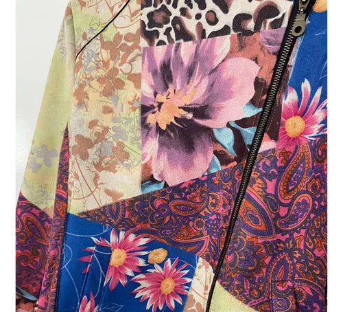 Chaqueta Campera Estampada Badana Importada Folk
