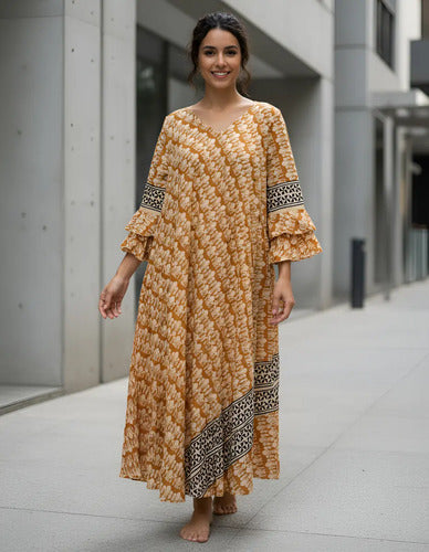 Vestido De India De Algodón Modelo Grande Hasta  Xxxl