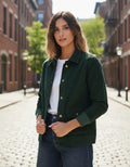 Campera Verde Botella Corderoy Verde L Liso