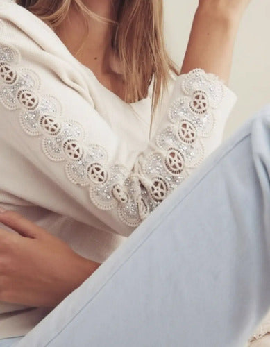 Sweater Tejido Importado Detalles Strass Cod. 173 Calidad