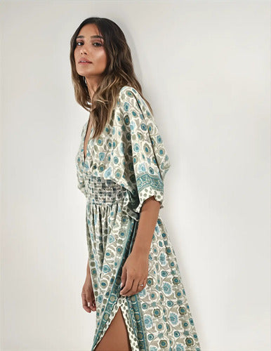 Vestido De Seda Hindú Largo Mod. 42