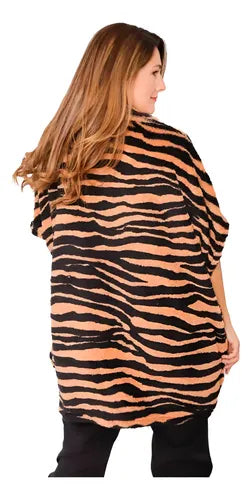 Poncho De Peluche Grande Plus Size