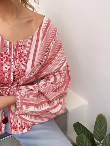 Saco Chaqueta Bordada Importada India Talle M Negro Bordado M