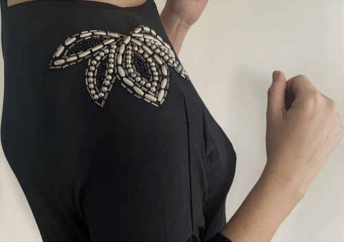 Vestido Modal Largo Detalle Hombros Calidad