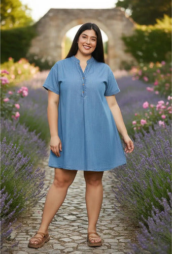 Vestido Jean Denim Talle Grande Talle Especial