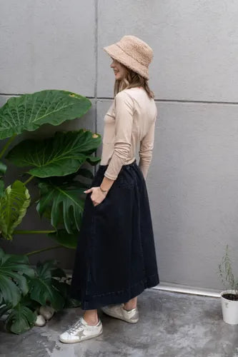 Falda Pollera Paisana Jean Larga